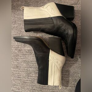 dolce vita black and white boots